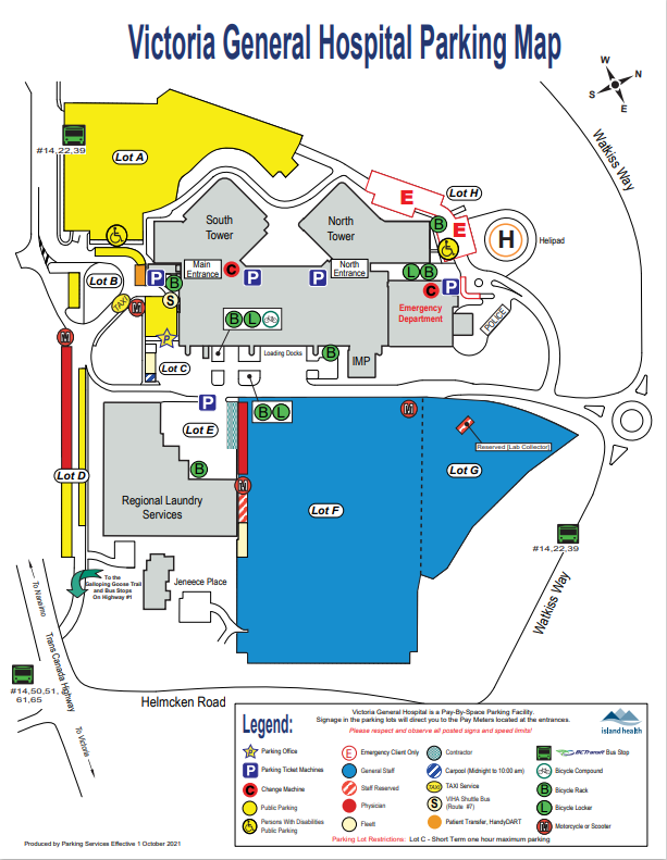 Victoria General Hospital – Robbins Parking